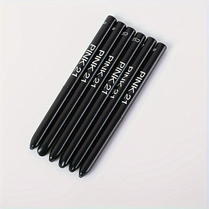 5-Pack Waterproof & Sweat-Proof Black Eyeliner Pencil - Long-Lasting, Smudge-Proof For Bold Eye Makeup, Easy Glide Formula for Perfect Wings - Black