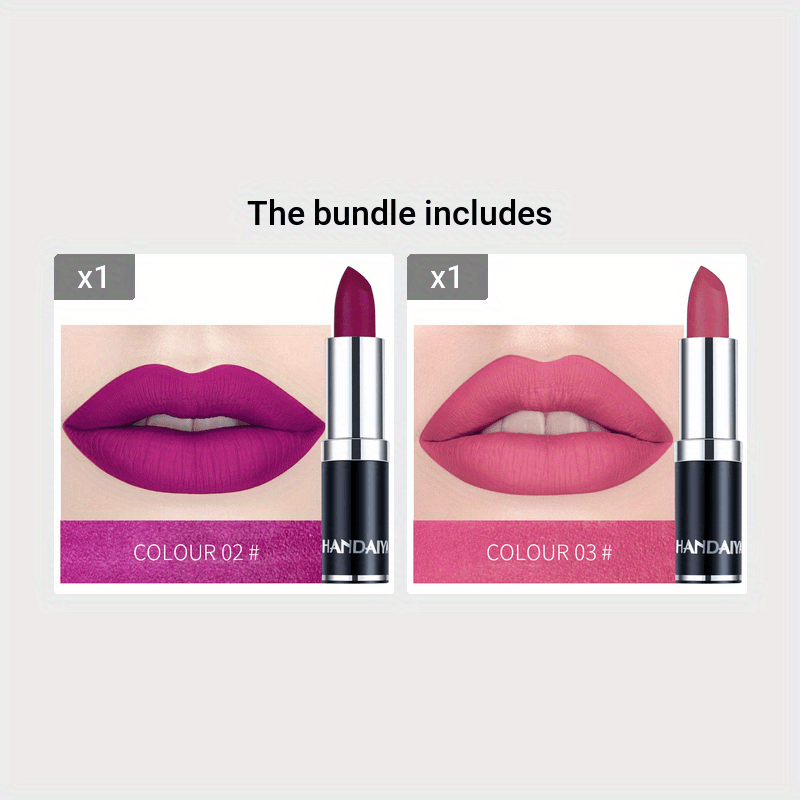 Waterproof Long Lasting Matte Lipstick Cosmetic Makeup Liquid Lip Gloss, 12 Colors Contain Plant Squalene