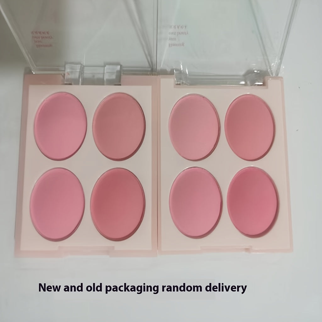 [Gradient Blush Palette] 4-Color Blush Palette - High Quality Lightweight Powder Compact with Soft Gradient Matte & Vibrant Shades, Buildable Coverage, Light Pink to Red Tones, Daily Makeup Essential, Stylish Compacts, Gradie