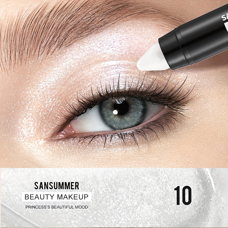 7-color waterproof eye shadow stick, pearlescent matte treatment, to create a natural and lasting eye makeup lasting flash eye shadow stick, easy to create daily makeup.Ladies' Gift.