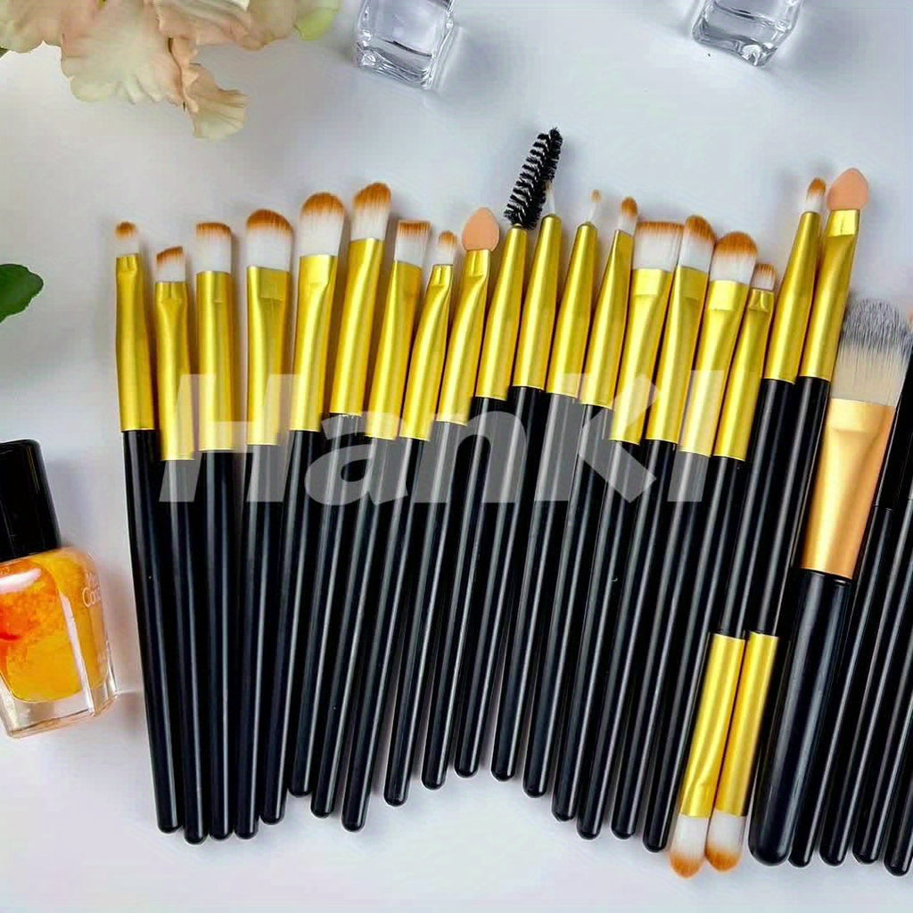 20/34pcs Makeup Brush Set and 8pcs Mini Makeup Brush Professional Soft Synthetic Powder Foundation Eyeshadow Makeup Brush Cosmetics Suitable for Beginners