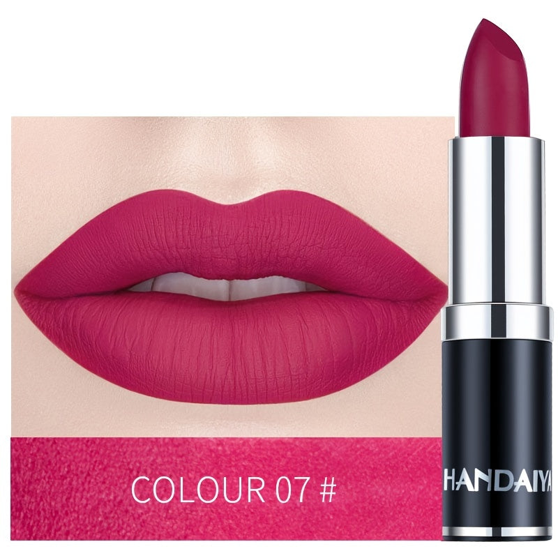 Waterproof Long Lasting Matte Lipstick Cosmetic Makeup Liquid Lip Gloss, 12 Colors Contain Plant Squalene