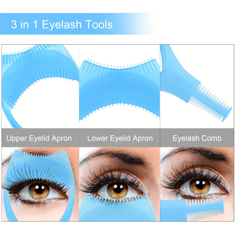 1/3/5 Pcs Eyelash Makeup Auxiliary Tool Upper Lower Eye Lash Mascara Guard Applicator Guide Helper With Eyelash Comb For Makeup
