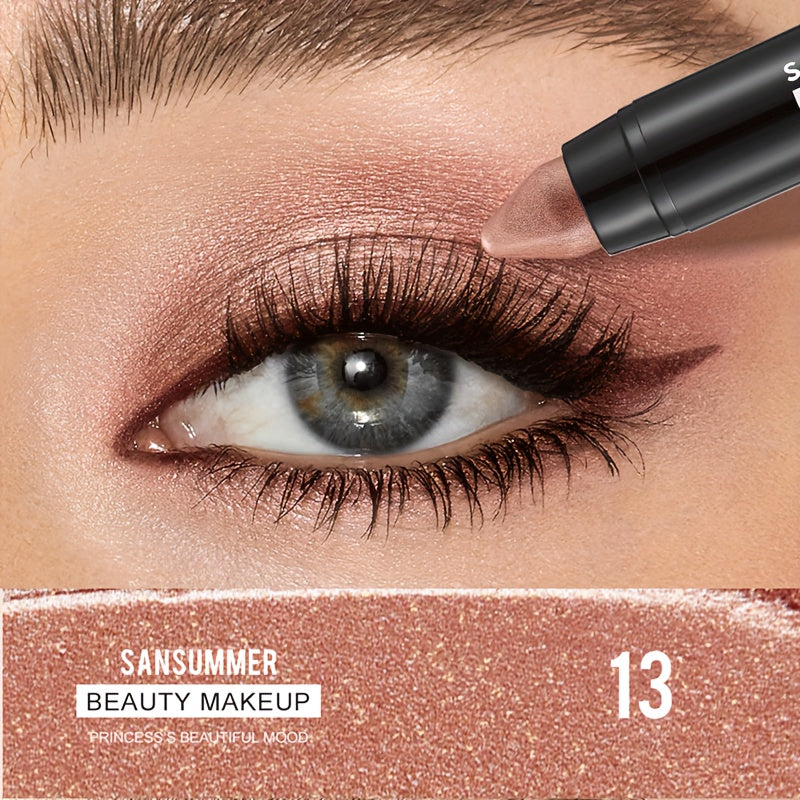 7-color waterproof eye shadow stick, pearlescent matte treatment, to create a natural and lasting eye makeup lasting flash eye shadow stick, easy to create daily makeup.Ladies' Gift.