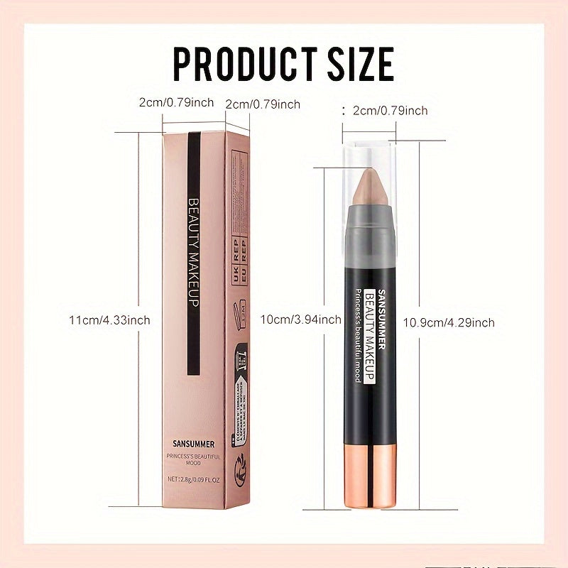 7-color waterproof eye shadow stick, pearlescent matte treatment, to create a natural and lasting eye makeup lasting flash eye shadow stick, easy to create daily makeup.Ladies' Gift.