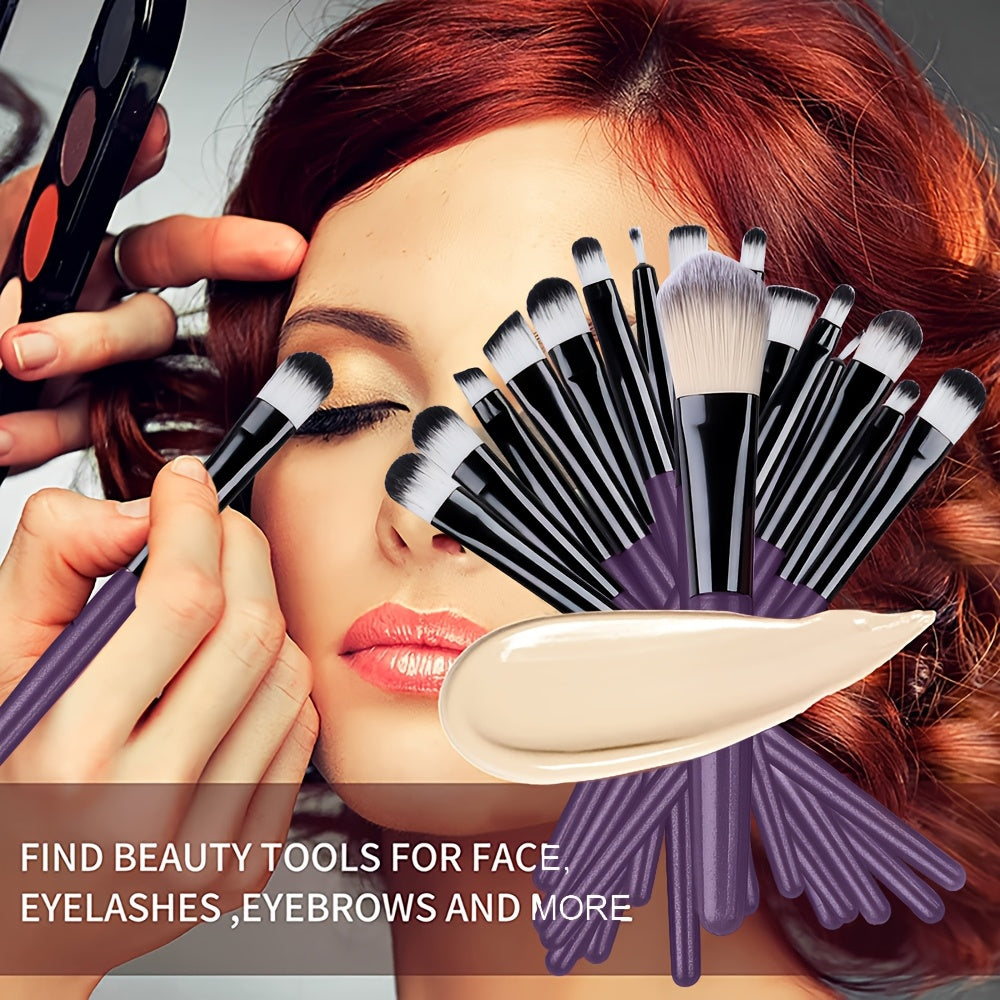20/34pcs Makeup Brush Set and 8pcs Mini Makeup Brush Professional Soft Synthetic Powder Foundation Eyeshadow Makeup Brush Cosmetics Suitable for Beginners